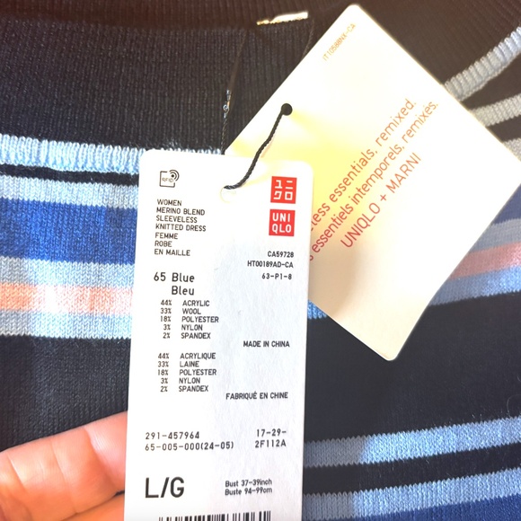 Marni Uniqlo collab merino blend sleeveless midi dress NWT - Picture 8 of 13